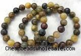 CGB2601 7.5 inches 10mm round natural pietersit beaded bracelets