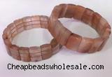 CGB2635 12*18mm faceted rectangle red rutilated quartz bracelets