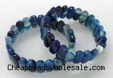 CGB3105 7.5 inches 8*15mm oval agate gemstone bracelets