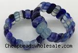 CGB3145 7.5 inches 11*23mm faceted oval agate bracelets