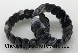 CGB3152 7.5 inches 11*23mm faceted oval agate bracelets