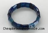 CGB3171 7.5 inches 12*15mm rectangle agate bracelets wholesale