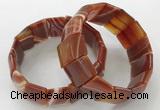 CGB3189 7.5 inches 15*25mm rectangle agate bracelets wholesale