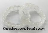 CGB3220 7.5 inches 12*20mm oval white crystal bracelets