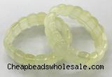 CGB3222 7.5 inches 12*20mm oval lemon quartz bracelets