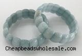 CGB3223 7.5 inches 12*20mm oval imitation aquamarine bracelets