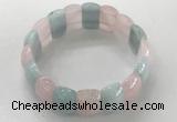 CGB3224 7.5 inches 12*20mm oval mixed gemstone bracelets