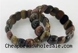 CGB3235 7.5 inches 12*20mm oval mixed tiger eye bracelets