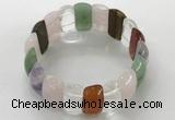 CGB3244 7.5 inches 12*25mm oval mixed quartz bracelets