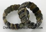 CGB3252 7.5 inches 12*25mm oval blue tiger eye bracelets