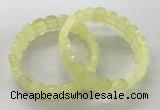 CGB3282 7.5 inches 10*15mm faceted oval lemon quartz bracelets