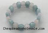 CGB3283 7.5 inches 10*15mm faceted oval mixed gemstone bracelets