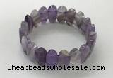 CGB3311 7.5 inches 10*20mm faceted oval amethyst bracelets