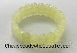 CGB3313 7.5 inches 10*20mm faceted oval lemon quartz bracelets