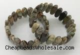 CGB3316 7.5 inches 10*20mm faceted oval rainforest agate bracelets