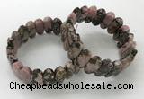 CGB3318 7.5 inches 10*20mm faceted oval rhodonite bracelets