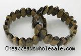 CGB3320 7.5 inches 10*20mm faceted oval yellow tiger eye bracelets