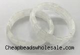 CGB3330 7.5 inches 10*15mm rectangle white crystal bracelets