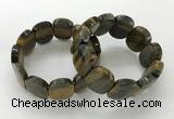 CGB3352 7.5 inches 19*25mm faceted oval blue tiger eye bracelets