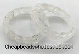 CGB3360 7.5 inches 10*15mm oval white crystal bracelets