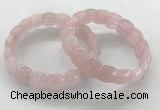 CGB3361 7.5 inches 10*15mm oval rose quartz bracelets