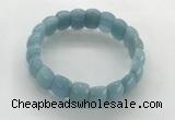 CGB3367 7.5 inches 10*15mm oval imitation aquamarine bracelets