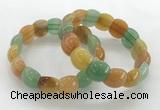 CGB3371 7.5 inches 10*15mm oval mixed aventurine bracelets