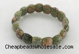 CGB3376 7.5 inches 10*15mm oval unakite bracelets wholesale