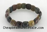 CGB3381 7.5 inches 10*15mm oval mixed tiger eye bracelets