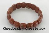 CGB3384 7.5 inches 10*15mm oval red jasper bracelets wholesale