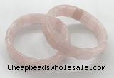 CGB3391 7.5 inches 10*15mm rectangle rose quartz bracelets