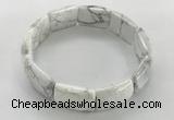 CGB3406 7.5 inches 15*21mm white howlite gemstone bracelets