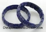 CGB3436 7.5 inches 12*15mm faceted rectangle lapis lazuli bracelets