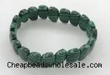 CGB3454 7.5 inches 10*15mm faceted marquise imitation malachite bracelets