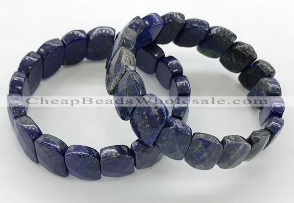 CGB3455 7.5 inches 10*15mm faceted marquise lapis lazuli bracelets