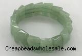 CGB3470 7.5 inches 12*17mm trapezoid green aventurine bracelets