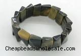 CGB3473 7.5 inches 12*17mm trapezoid blue tiger eye bracelets