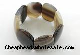 CGB3491 7.5 inches 30*40mm oval agate gemstone bracelets