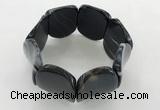 CGB3505 7.5 inches 30*40mm oval agate bracelets wholesale