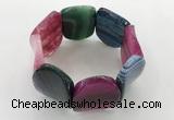 CGB3507 7.5 inches 30*40mm oval agate bracelets wholesale