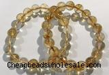 CGB4024 7.5 inches 9mm round citrine beaded bracelets wholesale