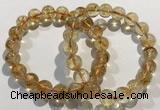 CGB4025 7.5 inches 10mm round citrine beaded bracelets wholesale