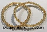 CGB4027 7.5 inches 6mm round citrine beaded bracelets wholesale