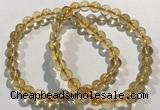 CGB4028 7.5 inches 7mm round citrine beaded bracelets wholesale