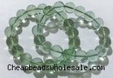 CGB4052 7.5 inches 12mm round green fluorite beaded bracelets