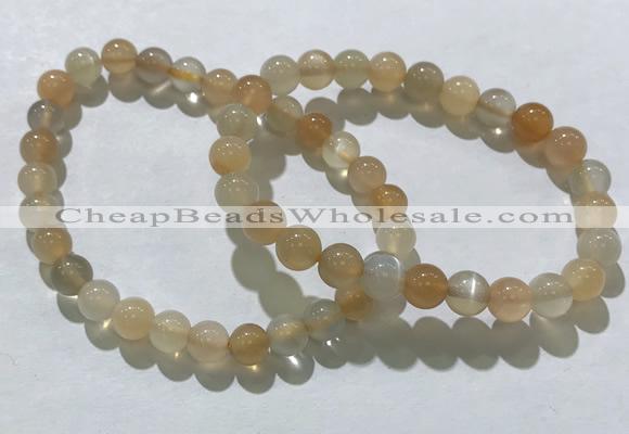 CGB4056 7.5 inches 7mm round moonstone beaded bracelets