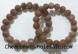 CGB4061 7.5 inches 10mm round sunstone beaded bracelets