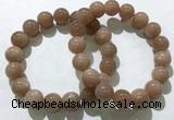 CGB4062 7.5 inches 12mm round sunstone beaded bracelets