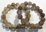 CGB4082 7.5 inches 13mm round golden rutilated quartz beaded bracelets