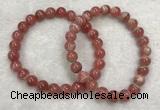 CGB4118 7.5 inches 7.5mm - 8mm round rhodochrosite beaded bracelets